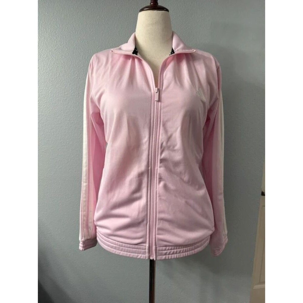 Adidas Dayready Track Jacket in Clear Pink Large NWT